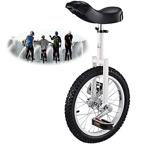 Monocicli : GJZhuan Learner Monociclo, Bambini / Adulti Trainer Skidproof Butile Mountain Pneumatici Balance Bicicletta Esercizio Altezza Regolabile Monociclo (Color : White, Size : 24inch)