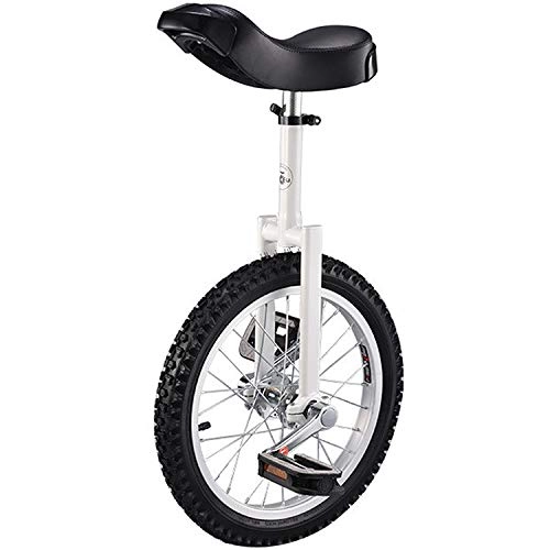 Monocicli : GJZhuan Monociclo Biciclette, 16" / 18" Large 20" / 24" di Kid for Adulti Monociclo Acrobatico Balance Scooter Unisex - Regolabile Monociclo Fun Bike Fitness (Color : White, Size : 24inch)