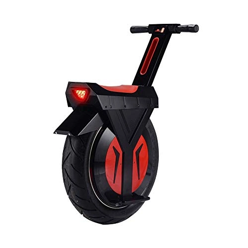 Monocicli : GJZhuan Monociclo Elettrico con Bluetooth Speaker 60V / 500W Moto Hoverboard Una Ruota Motorino di Skateboard Monoruota Bicicletta Elettrica 17" Big Wheel (Size : 60KM)