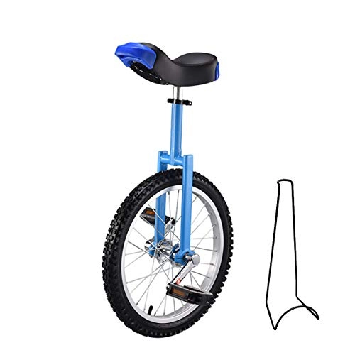 Monocicli : HT&PJ Monociclo 16" / 18" / 20"per Bambini / Adulti Monociclo Regolabile in Altezza Bici di Bicicletta di Esercizio Dell'equilibrio Carico Massimo 150kg (20in, Blue)