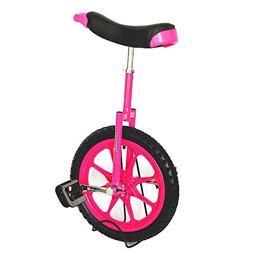Monocicli : HWLL Monociclo Monociclo con Ruote da 16 Pollici per Bambini / Ragazze / Ragazzi, con Pneumatico e Pedali Antiscivolo, Monociclo Freestyle per Altezza Utente 110-140 cm (Color : Pink)
