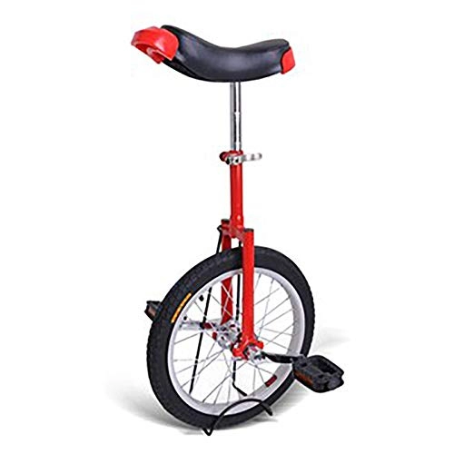 Monocicli : HWLL Monociclo Monociclo con Ruote da 20 Pollici per Grandi Bambini / Adulti, Morsetto Sedile Regolabile, Ruota del Pneumatico in Bicicletta per L'esercizio di Ciclismo in Equilibrio (Color : Red)