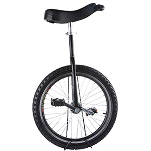 Monocicli : HWLL Monociclo Monociclo per Adulti da 20 / 24 Pollici per Donna / Uomo, Macchina Acrobatica, Bici da Viaggio Fitness Singola, Perfect Starter Beginner Uni-Cycle (Color : Black, Size : 20")