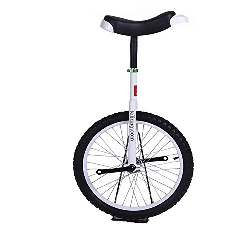 Monocicli : HWLL Monociclo Ruota da 24 Pollici per Monociclo per Adulti, con Pedali Antiscivolo, Bicicletta Monociclo per Donne / Uomini / Adolescenti / Bambini Grandi, Utente 175-195cm (Color : White)