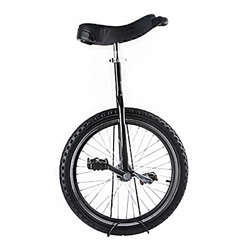 Monocicli : HXFENA Monociclo, Acrobazie Competizione Equilibrio Bicicletta a Ruota Singola Cerchio in Lega Di Alluminio Sella Ergonomica Sagomata Antiscivolo Regolabile / 24 Inches / Black