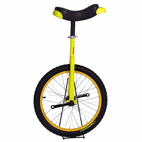 Monocicli : HXFENA Monociclo Regolabile, Bambini Adulti Principianti Equilibrio Esercizio in Bicicletta Ruota Fitness Acrobatica Pneumatico da Montagna Antiscivolo / 16 Inches / Yellow