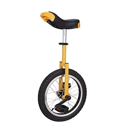 Monocicli : JLXJ Monociclo Bici per Monociclo per Bambini Grandi per Adulti con Ruote da 16" / 18" / 20", Principiante Unisex delle Ragazze dei Ragazzi Bicicletta Gialla per Gli Sport all'Aria Aperta