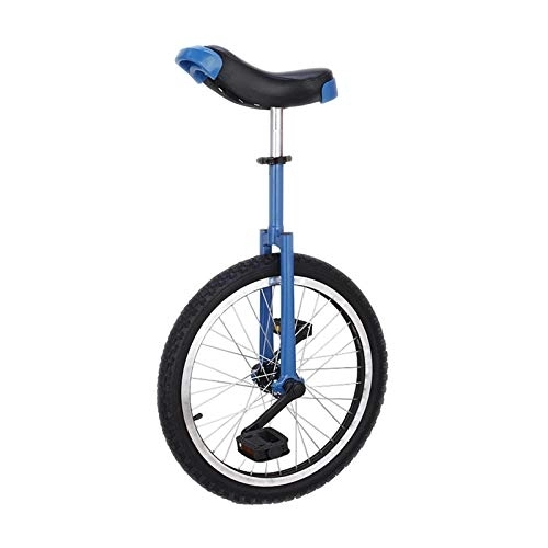 Monocicli : JLXJ Monociclo Ruota Blu da 16" / 18" / 20" Monociclo, Ruota in Gomma Butilica a Tenuta Stagna, Regolazione Blu Altezza Bicicletta con Cerchio in Lega di Alluminio, per Adulti, Bambini E Ragazzi