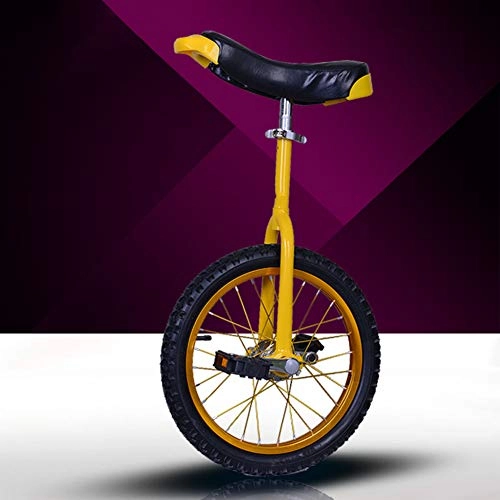 Monocicli : L'altezza del sedile può essere regolata liberamente Bicicletta Esercizio - Design ad angolo tondo a 65 ° - Con pneumatici in gomma - Cuscinetto ad alta silenziosità Monociclo 16 inch Local gold