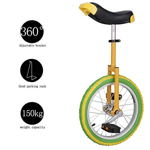 Monocicli : L.BAN Monociclo, Ruota Bici Regolabile Antiscivolo Equilibrio Ciclo Pneumatici Uso Trainer 2.125"per Principianti Bambini Esercizio Fisico Fitness Divertimento 16 18 20 Pollici