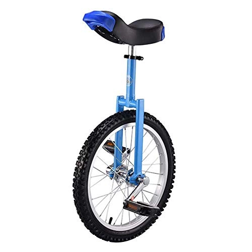 Monocicli : LANGWEI Ruota in Alluminio Biciclette Monociclo Ciclismo Scooter Circo Bici Gioventù per Adulti Esercizio di Equilibrio Singola Ruota, Blu, 16inch