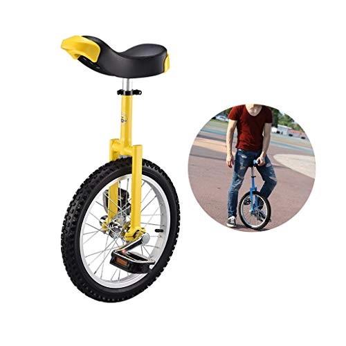 Monocicli : LIfav 24 Pollici Monociclo, per Adulti Trainer Monociclo Regolabile in Altezza Skidproof Balance Ciclismo Cyclette Biciclette, Adatto A Persone con più di 1.75Meter, Giallo