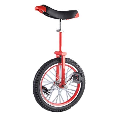 Monocicli : lilizhang 18 Pollici Monociclo, Equilibrio Single Wheel Fun Acrobatics Bici Contorica Sella Ergonomico SkidFable Skidproof Immeibile for i Principianti for Bambini (Size : Red)