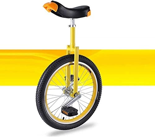 Monocicli : MLL Balance Bike, Monociclo con Ruote da 16 / 18 / 20 Pollici per Bambini Adolescenti Adulti, Sport all'Aria Aperta Fitness Equilibrio Giallo Ciclismo, Telaio in Acciaio al Manganese