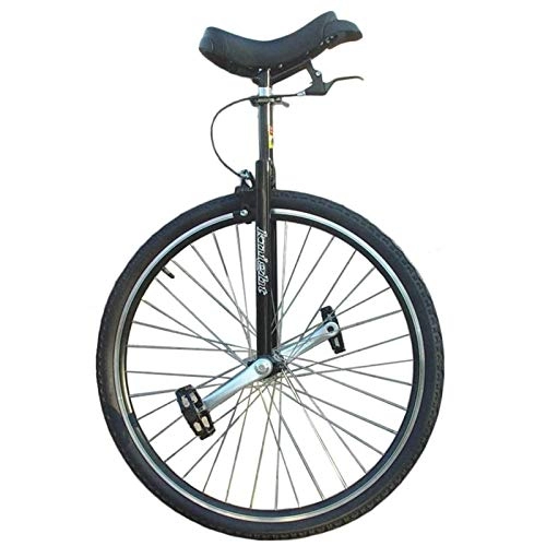 Monocicli : Monocicli 28 Zoll Klassisches Schwarz Erwachsenentrainer Einrad, Großes Rad, zum Unisex / Große Menschen / Große Kinder, Benutzergröße 160-195 cm (63''-76, 8''), Bremse