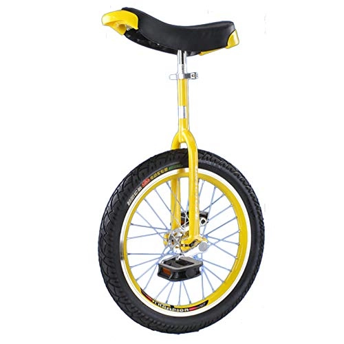 Monocicli : Monocicli Principianti / Professionisti 16" / 18" / 20" / 24" Ruota, Bambini Adulti (Ragazzi Ragazze) Ciclismo, All'aperto Gli Sport Fitness (Color : Yellow, Size : 18in Wheel)