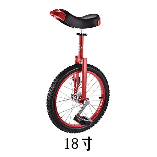 Monocicli : Monociclo, balance bike, ruota dei colori per adulti a ruota singola, monociclo per camminata agonistica-Cerchio di colore rosso 18 pollici