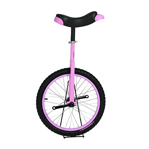 Monocicli : Monociclo, Bambini Adulti Principianti Equilibrio Antiscivolo Regolabile Esercizio in Bicicletta Ruota Fitness Acrobatica Altezza Adatta da 140 a 150 CM / 18 pollici / rosa