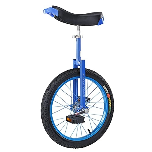 Monocicli : Monociclo da 16"per Bambini e Bambine, Bici da Bicicletta a Una Ruota con Robusto Telaio in Acciaio al Manganese, Sedile Regolabile, Cerchio in Lega (Colore : Blu)