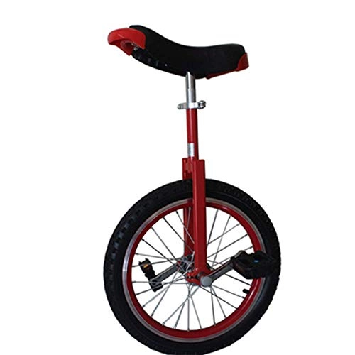 Monocicli : Monociclo da 16 pollici con ruote in lega di alluminio in lega di alluminio - Con sedile regolabile in altezza Monociclo da allenamento per adulti - Bicicletta da allenamento robusta e durev