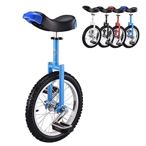 Monocicli : Monociclo da Allenamento per Principianti da 16 "per Bambini, Regolabile in Altezza, Antiscivolo, butilico, Mountain Bike, Cyclette, portante 150 kg