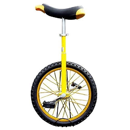 Monocicli : Monociclo, Equilibrio Regolabile in Altezza Esercizio Di Ciclismo Allenatore Di Ruote Acrobatico Professionale Pneumatico Antiscivolo, per Bambini Adulti Unisex / 18 pollici / giallo