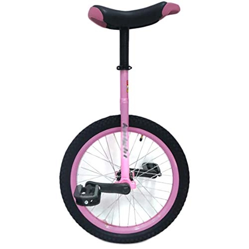 Monocicli : Monociclo Monociclo Rosa per Ragazze / Bambini Rosa da 20 / 18 / 16 Pollici, Bicicletta per Principianti con Supporto Libero alla Moda, per Esercizi di Fitness, con Cerchio in Lega (Size : 18 inch)