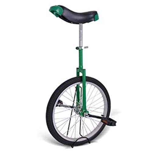 Monocicli : Monociclo per Bambini Adolescenti Adulti 20"Pianto Ruota, Equilibrio all'aperto Bici da Ciclismo per Persone Medio / Alte, forchetta in Acciaio ad Alta Resistenza Manganese (Color : Green)