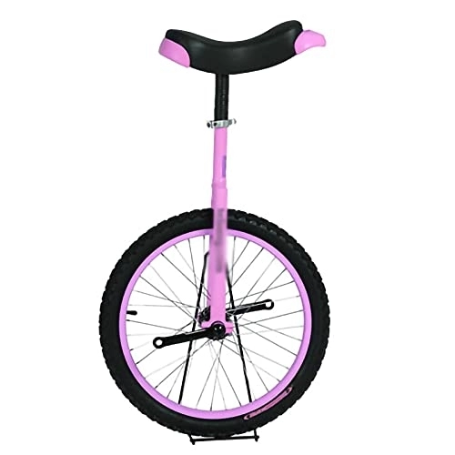 Monocicli : Monociclo Rosa Strumento di Trasporto Bici da Competizione per Principianti Bici da 18 Pollici per Monociclo Bici Senza Pedali per Sport all'Aria Aperta Fitness (Colore : Rosa, Dimensioni : 18 Polli