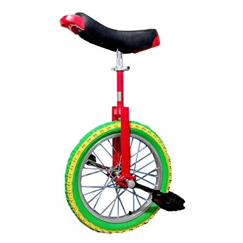 Monocicli : Monociclo Ruota Trainer Regolabile Antiscivolo Equilibrio Ciclismo Esercizio Competitivo Acrobazie Bici Ruota Singola per Adolescenti Principianti / 18 pollici / rosso