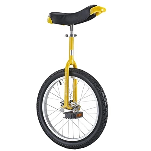 Monocicli : Monociclo Unisex Adulto Unicycles for Adults Kids Boy Girls, monocicli con ruote da 16" / 18" / 20" / 24" con cerchio in lega di alluminio e acciaio al manganese, bici con bilanciamento a una ruota, giallo