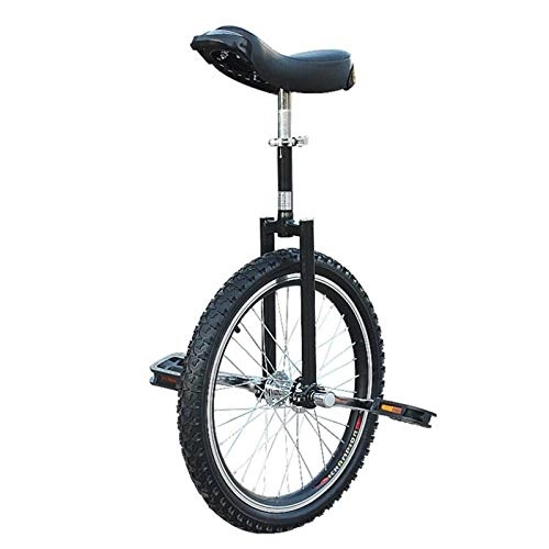 Monocicli : Monociclo unisex monociclo per bambini adulti principianti, 16" / 18" / 20" / 24" ruota una bicicletta, altezza regolabile, carico 150Kg / 149, 7 kg (colore: nero, dimensioni: 51 cm (20 pollici)