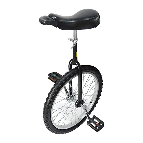 Monocicli : MYOYAY Monociclo da 20 pollici, per adulti, bambini, allenamento di equilibrio, regolabile in altezza, per sport all'aria aperta, con supporto monociclo unisex