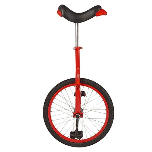 Monocicli : NANANA Kids 'Monociclo, Monociclo per Adulti da 18 Pollici, Unicycle Only One 18" Alu Rim, Tyres Blk, per Bambini, Acrobazie, Cyclette per Fitness Singolo, Rosso
