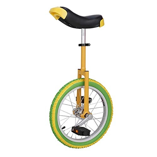 Monocicli : OKMIJN Monociclo Stile Libero Esercizio di Ciclismo per L'Equilibrio in Altezza Regolabile per Adulti A Giro Singolo per Bambini 16 / 18 / 20 Pollici