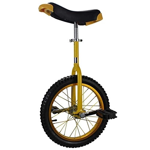 Monocicli : Piccolo monociclo ruota da 35, 6 cm / 16" / 18" per bambini e ragazze, perfetto per principianti Uni-Cycle, grande 20" / 24" monociclo per adulti per uomini / donne / grandi bambini (colore giallo, misura: 24")
