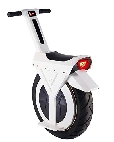 Monocicli : Portable 500W Single Wheel Balance Bike Adulto Elettrico Intelligente Somatosensoriale Monoruota Moto 17 Pollici di Larghezza Pneumatico Carriola Drift Scooter, Bianca