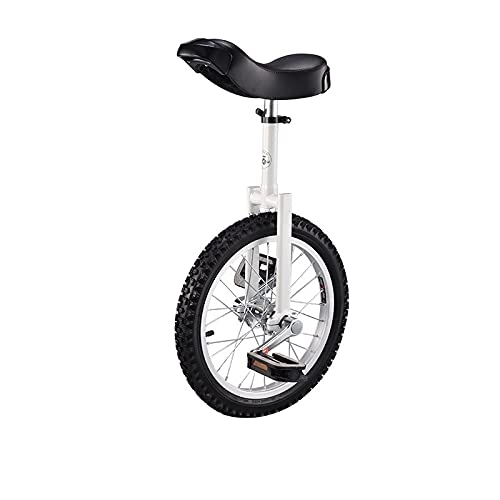 Monocicli : QQSA Fitness Monociclo 16"18" 20"24" Scooter Circus Bicycle Youth Bilancio Bilanciamento Esercizio Monociclo in Alluminio (Color : White, Size : 16inch)