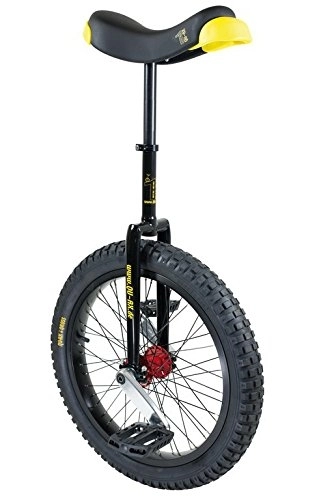 Monocicli : QU-AX 3095025000 Unicycle Muni Starter 20 Inch, Black, Alloy Wheel, Black Tyres by Qu-Ax