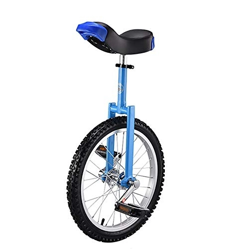 Monocicli : QZWGZ Monociclo regolabile in altezza antiscivolo per pneumatici da montagna, con supporto per monociclo, monociclo per principianti, professionisti, bambini e adulti (blu)