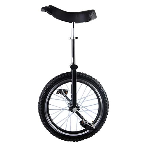 Monocicli : Ruota Trainer Monociclo Regolabile in Altezza per Pneumatici da Montagna Antiscivolo Esercizio Di Ciclismo, per Principianti Professionisti Bambini Adulti / 20 Inch / Nero