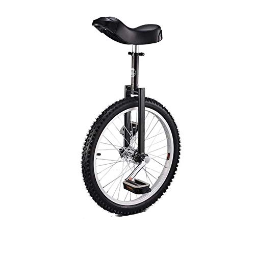 Monocicli : RZiioo Monociclo da Allenamento per Adulti da 20 Pollici, Regolabile in Altezza, Antiscivolo, Pneumatico butilico da Montagna, Equilibrio, Bicicletta, Cyclette, Nero
