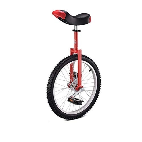 Monocicli : RZiioo Monociclo da Allenamento per Adulti da 20 Pollici, Regolabile in Altezza, Antiscivolo, Pneumatico butilico da Montagna, Equilibrio, Bicicletta, Cyclette, Rosso