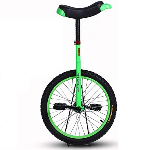 Monocicli : SJSF L Monocicli 16" / 18" Verde Ruota Monociclo per Bambini / Ragazzi / Ragazze, Grande 20" Monociclo del Ciclo Freestyle per Adulti / Bambini Grandi / Mamma / papà, Miglior Regalo di Compleanno, 20in