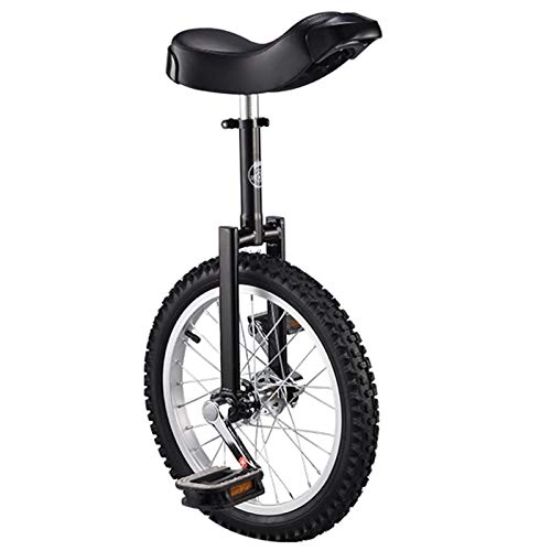 Monocicli : TTRY&ZHANG Allenatori di Skidproof Unicycles Altezza Regolabile, Bici da Ciclismo per Bambini / Adulti, con Comodo Rilevazione Sella Sedile e Supporto (Color : Black, Size : 24INCH)