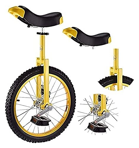 Monocicli : Unicycles - Bicicletta unisex per bambini da 16 / 8", ruota antiscivolo, regolabile in altezza, per bambini dai 9 ai 14 anni