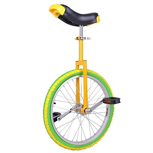 Monocicli : YANGMAN-L Ruota Monociclo, ad Alta Resistenza Manganese Acciaio Forcella Regolabile Sedile Ruote in Lega di Alluminio Buckle Antiscivolo per Escursioni in Bicicletta Sport Fitness, 18 inch