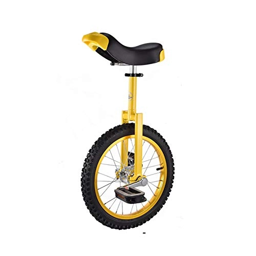 Monocicli : YHAMY Monociclo da Esterno 16"Pollice Uni-Ciclo Skidproof manicostico per Adulti Bambini, Bici da Un Ruote per Adolescenti Ragazza Boy Cavaliere, Regalo, Giallo