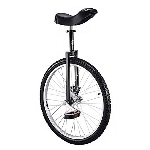 Monocicli : YQG Uni Cycle24Inch Skid Proof Wheel Monocycle Bike Mountain Tire Cycling Self Balancing Exercise Balance Ciclismo Sport all'Aria Aperta Fitness Esercizio, Nero