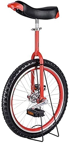 Monocicli : YVX Monociclo da Bicicletta Monociclo da 16 / 18 / 20 / 24 Pollici Monoruota per Bambini Bici Regolabile in Altezza per Adulti, Miglior Compleanno, Monociclo Rosso (Dimensioni: 24 Pollici)